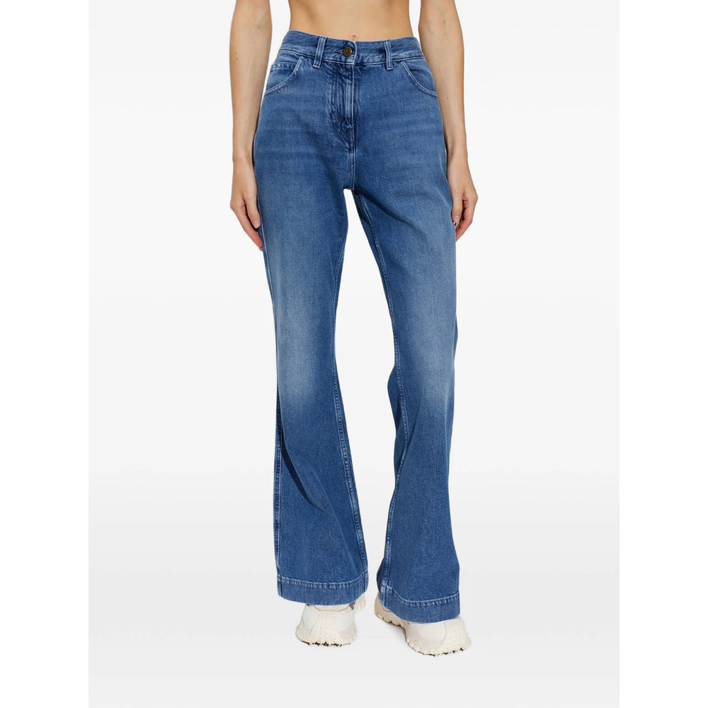 Moncler Blue Denim - Wide-Leg Jeans Women MONCLER
