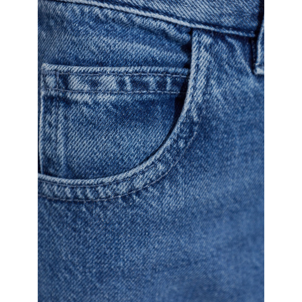 Moncler Blue Denim - Wide-Leg Jeans Women MONCLER