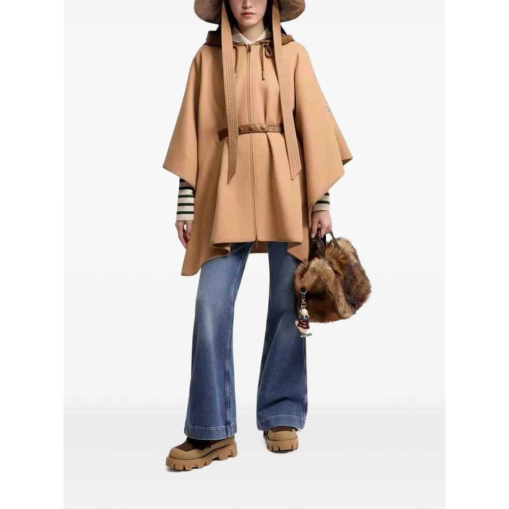 Moncler Neutrals Coats - Capes Women MONCLER