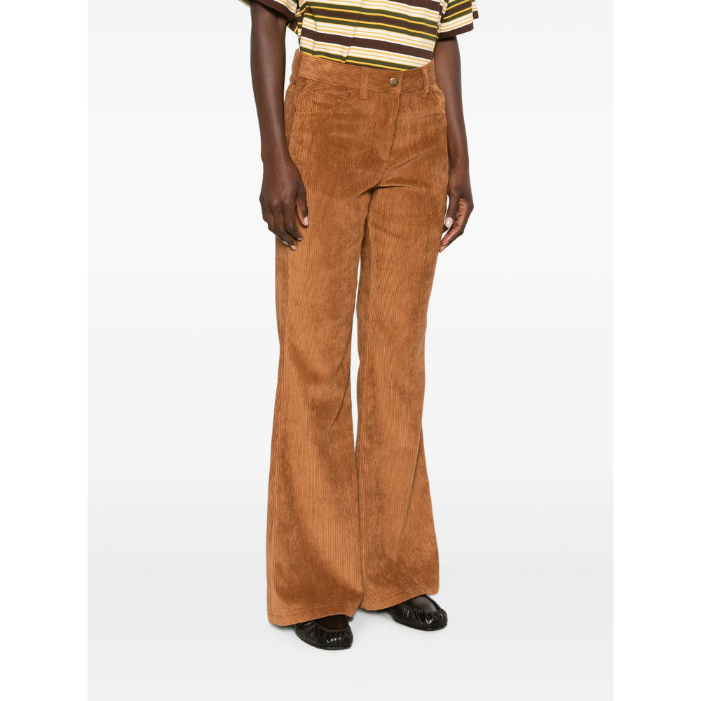 Moncler Brown Trousers - Flared Trousers Women MONCLER