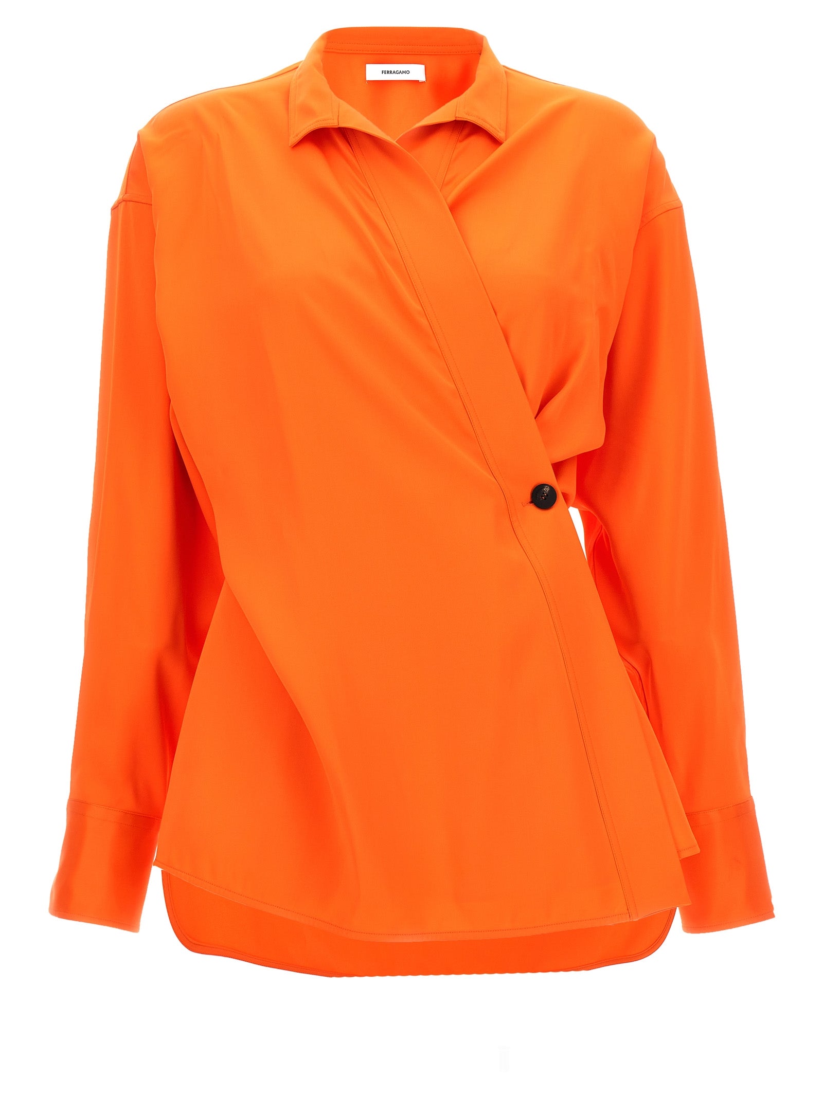 Ferragamo Women Satin Asymmetric Shirt FERRAGAMO