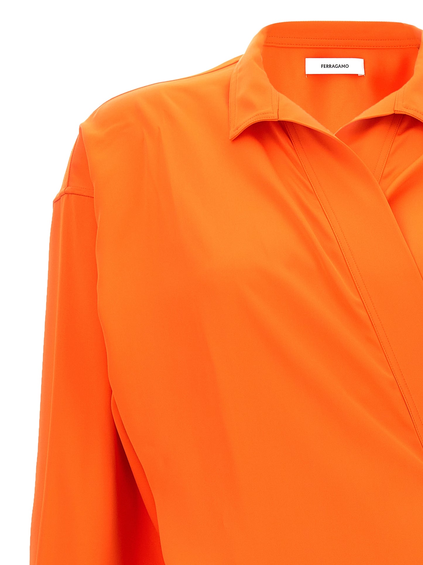 Ferragamo Women Satin Asymmetric Shirt FERRAGAMO