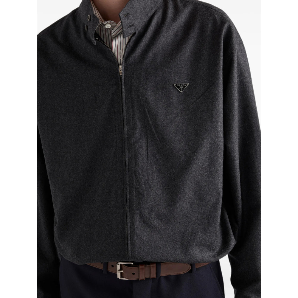 Prada Grey Jackets - Shirt Jackets Men PRADA