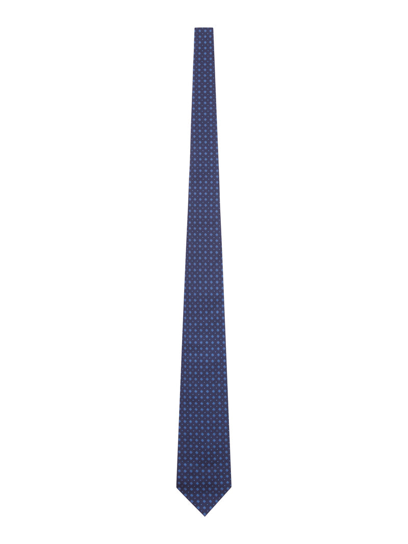 Kiton Men Fabric Tie With Micro Geometric Pattern KITON