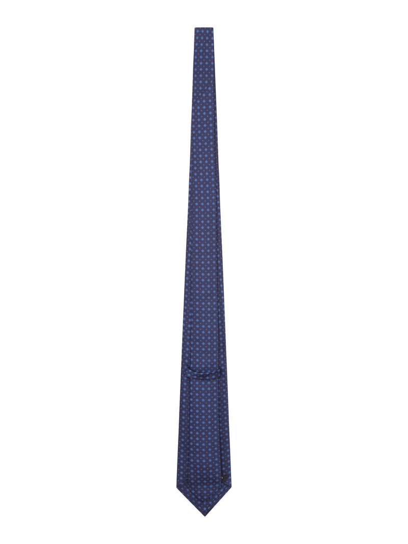 Kiton Men Fabric Tie With Micro Geometric Pattern KITON