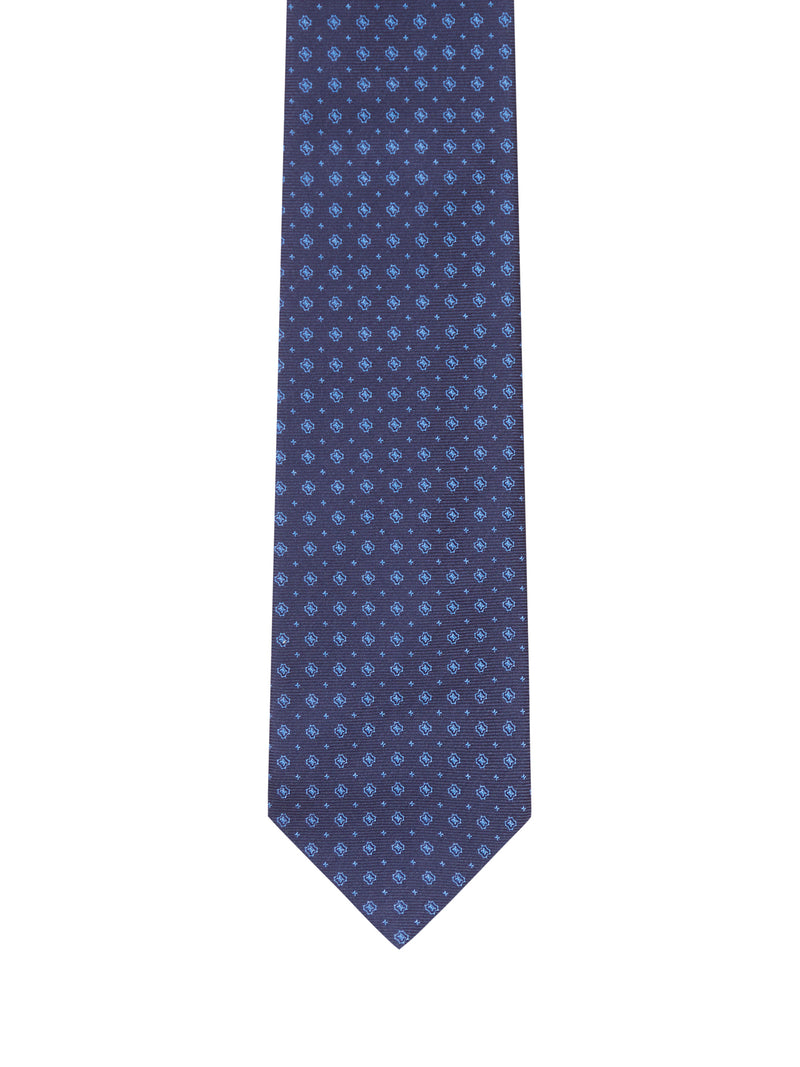 Kiton Men Fabric Tie With Micro Geometric Pattern KITON