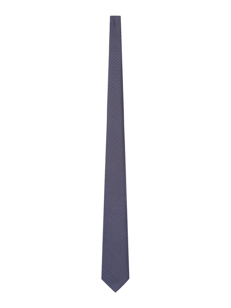 Kiton Men Fabric Tie With Micro Geometric Pattern KITON
