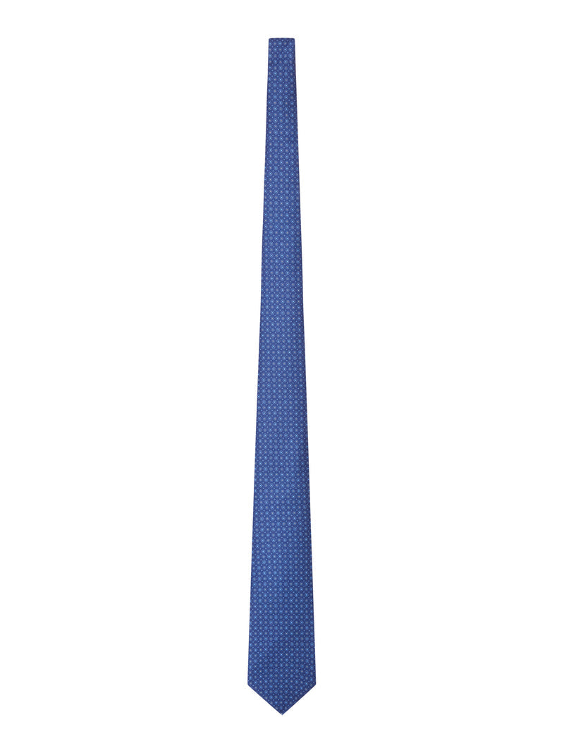 Kiton Men Fabric Tie With Micro Geometric Pattern KITON