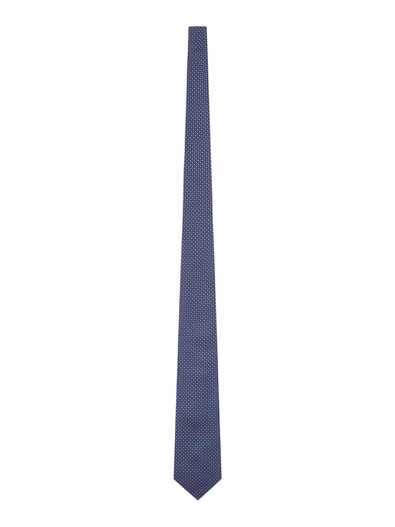 Kiton Men Fabric Tie With Micro Geometric Pattern KITON