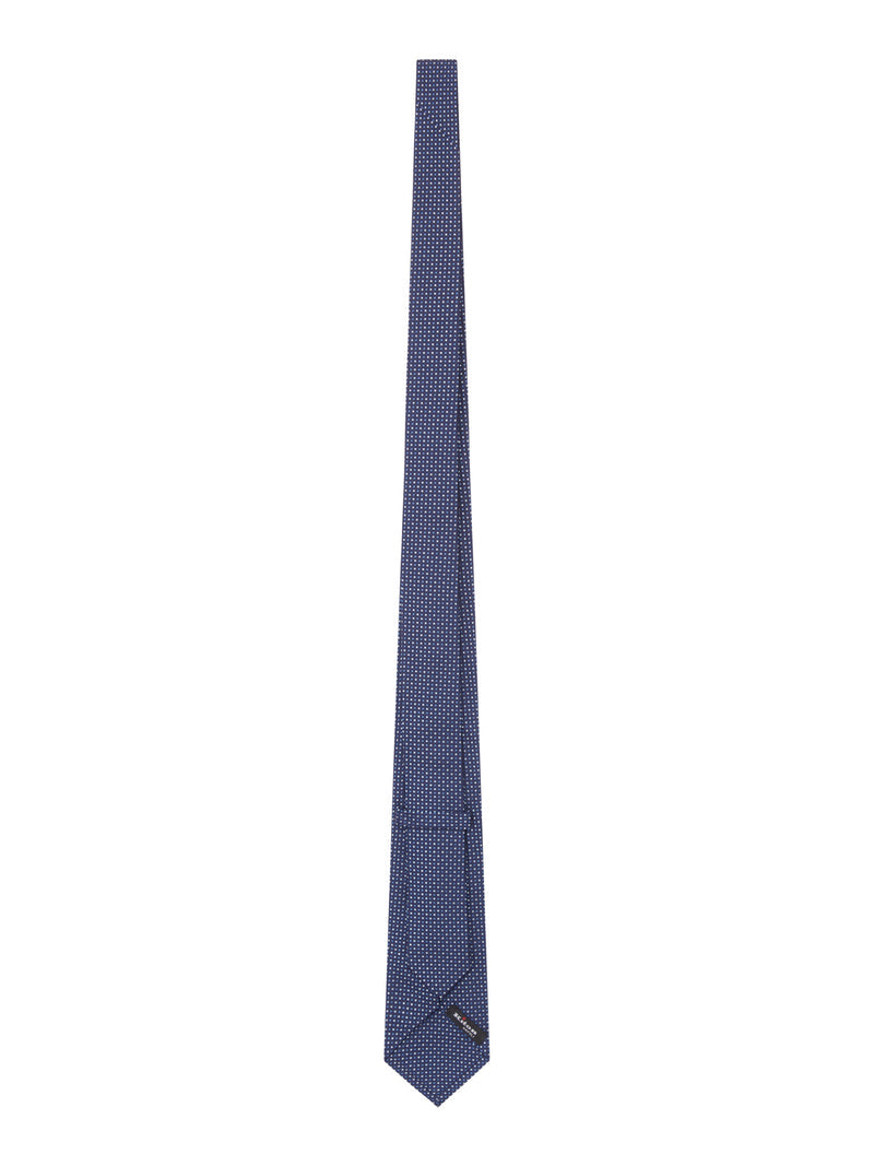 Kiton Men Fabric Tie With Micro Geometric Pattern KITON