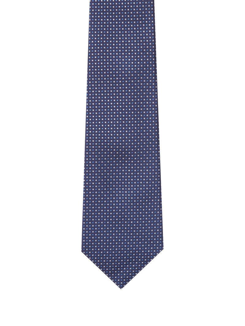 Kiton Men Fabric Tie With Micro Geometric Pattern KITON