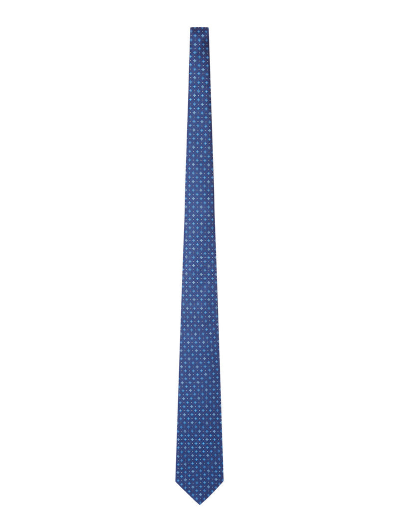 Kiton Men Fabric Tie With Micro Geometric Pattern KITON