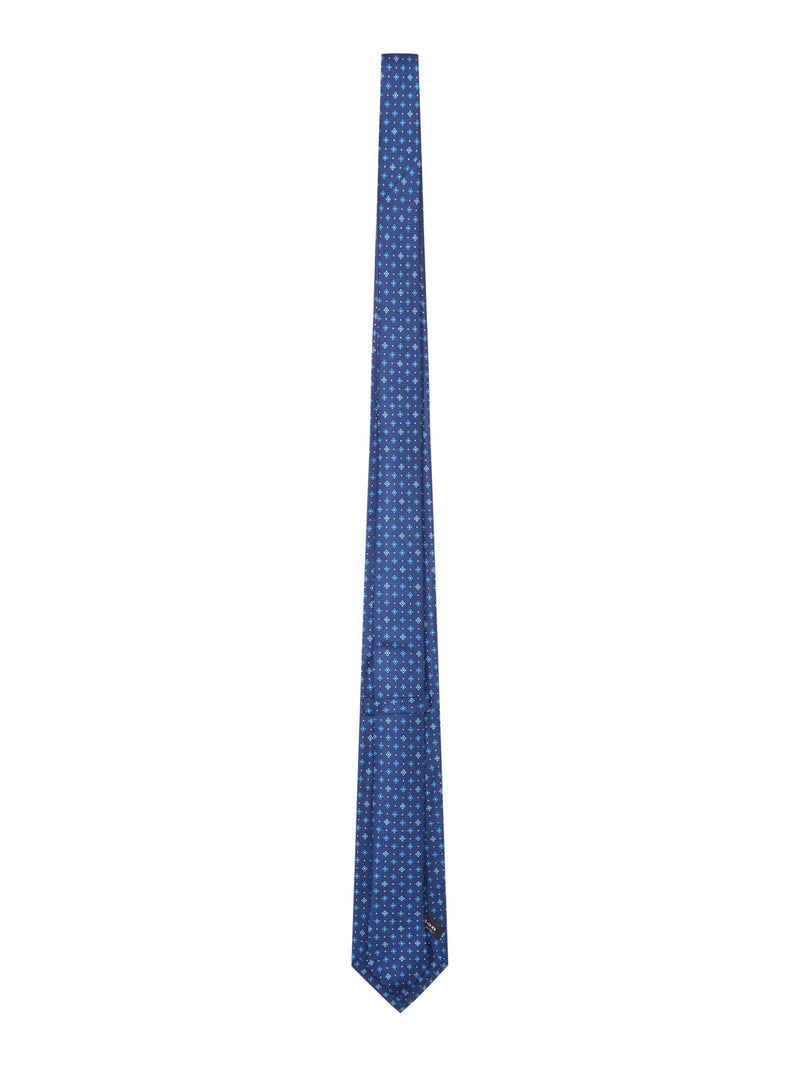 Kiton Men Fabric Tie With Micro Geometric Pattern KITON
