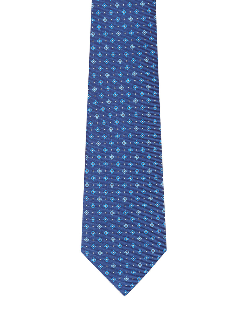Kiton Men Fabric Tie With Micro Geometric Pattern KITON