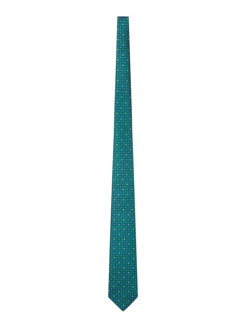 Kiton Men Fabric Tie With Micro Geometric Pattern KITON