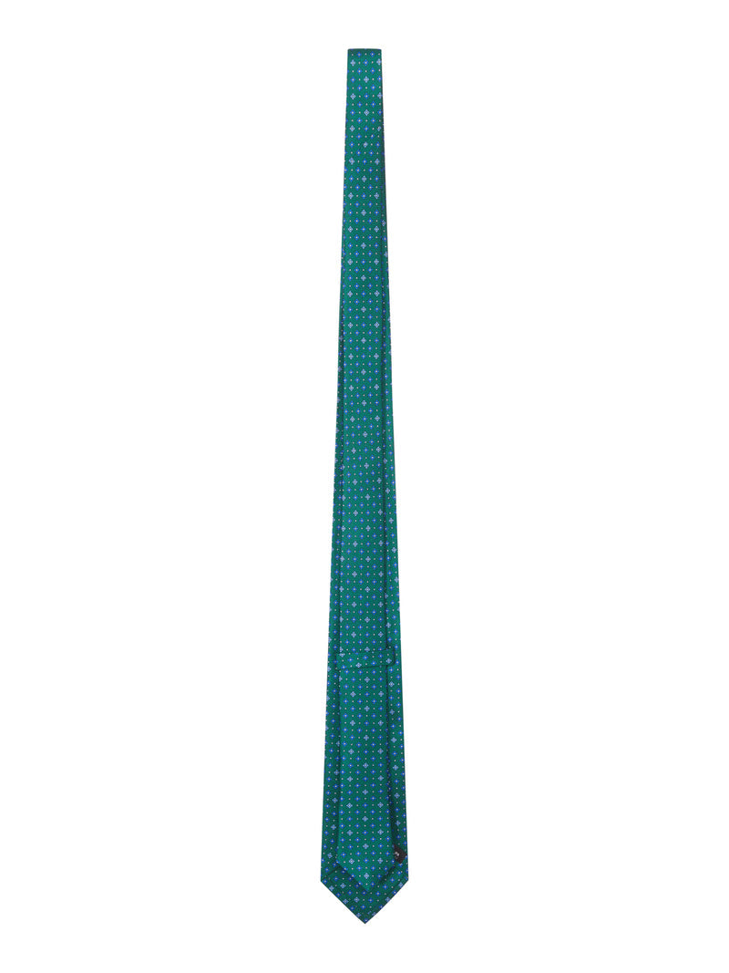 Kiton Men Fabric Tie With Micro Geometric Pattern KITON