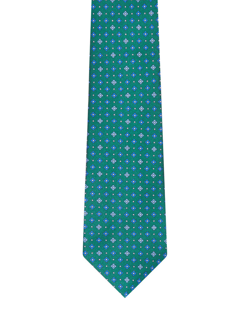 Kiton Men Fabric Tie With Micro Geometric Pattern KITON
