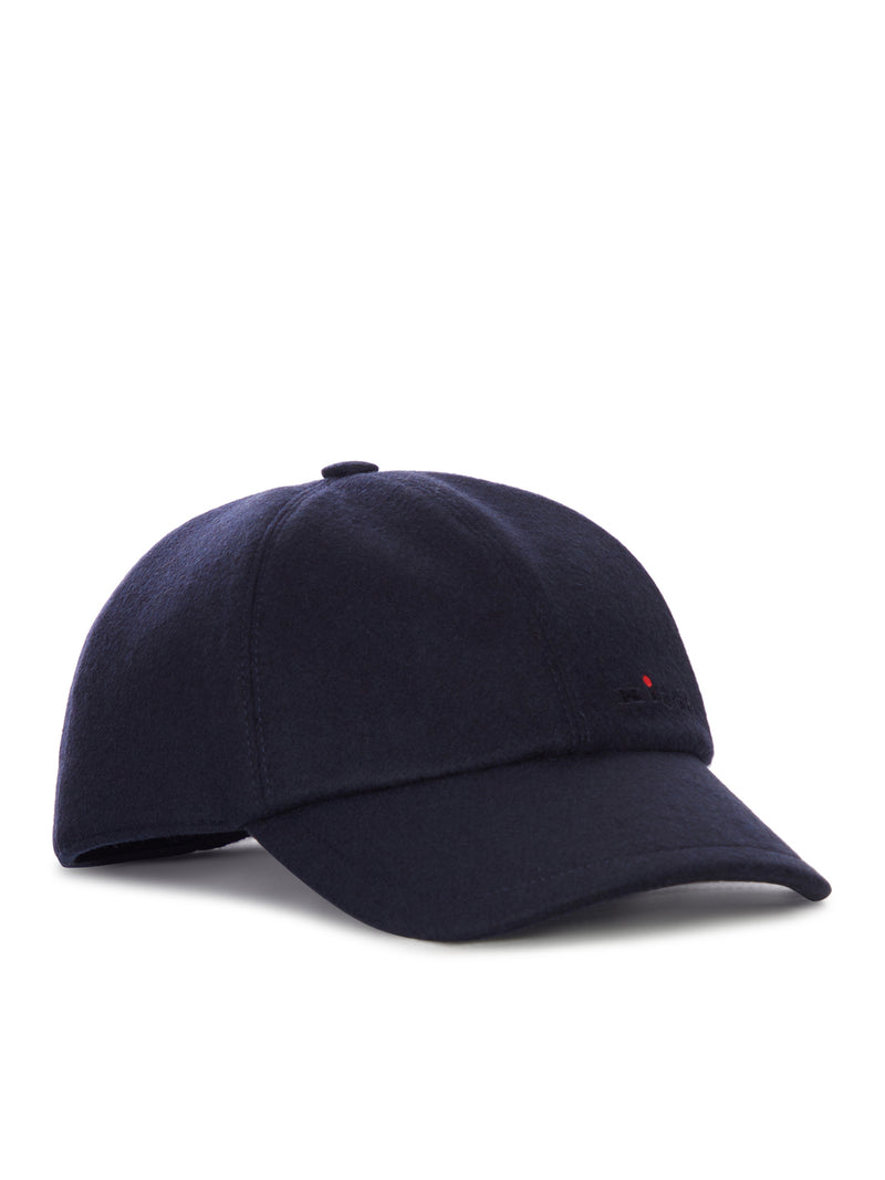 Kiton Men Cashmere Baseball Cap With Embroidered Logo KITON
