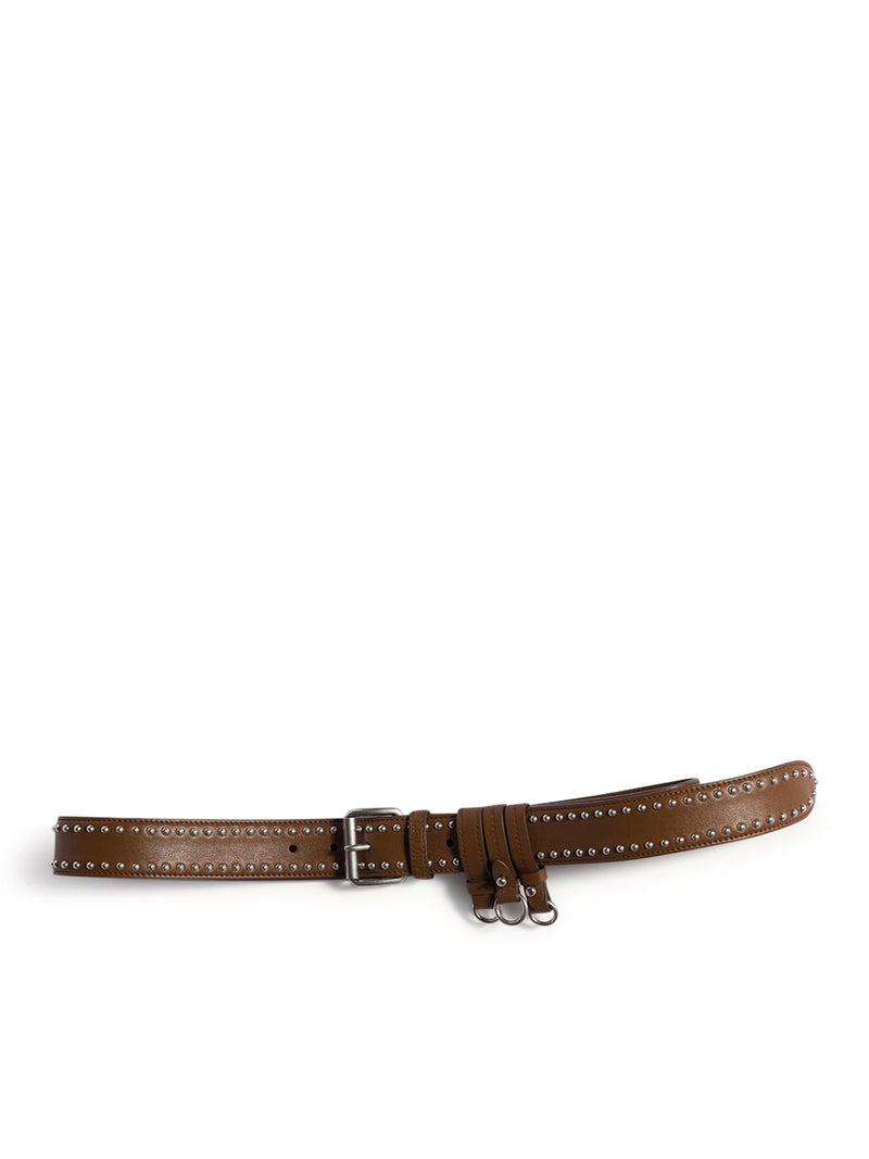 Miu Miu Women Leather Belt With Studs MIU MIU