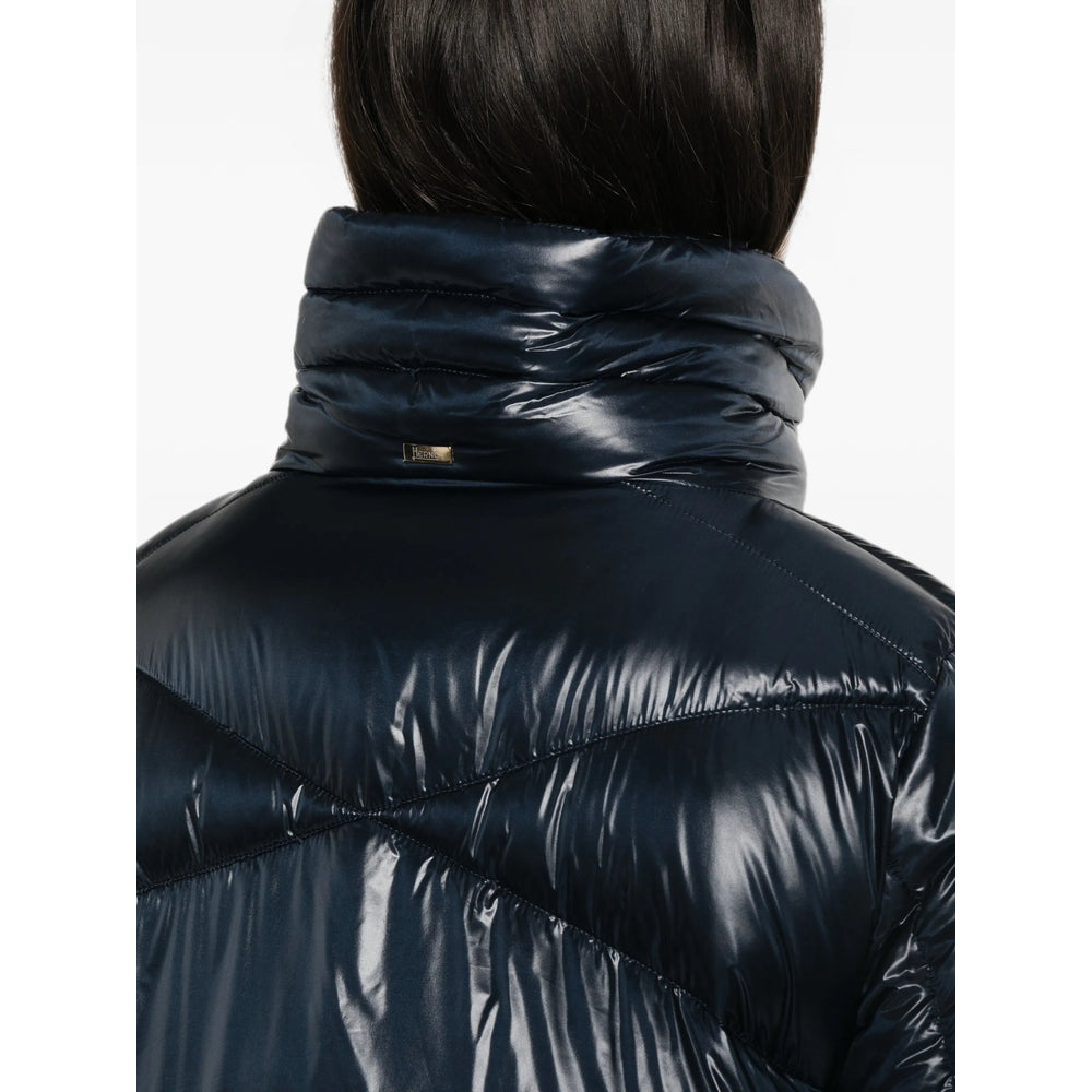 Herno Blue Coats - Single Breasted Coats Women HERNO