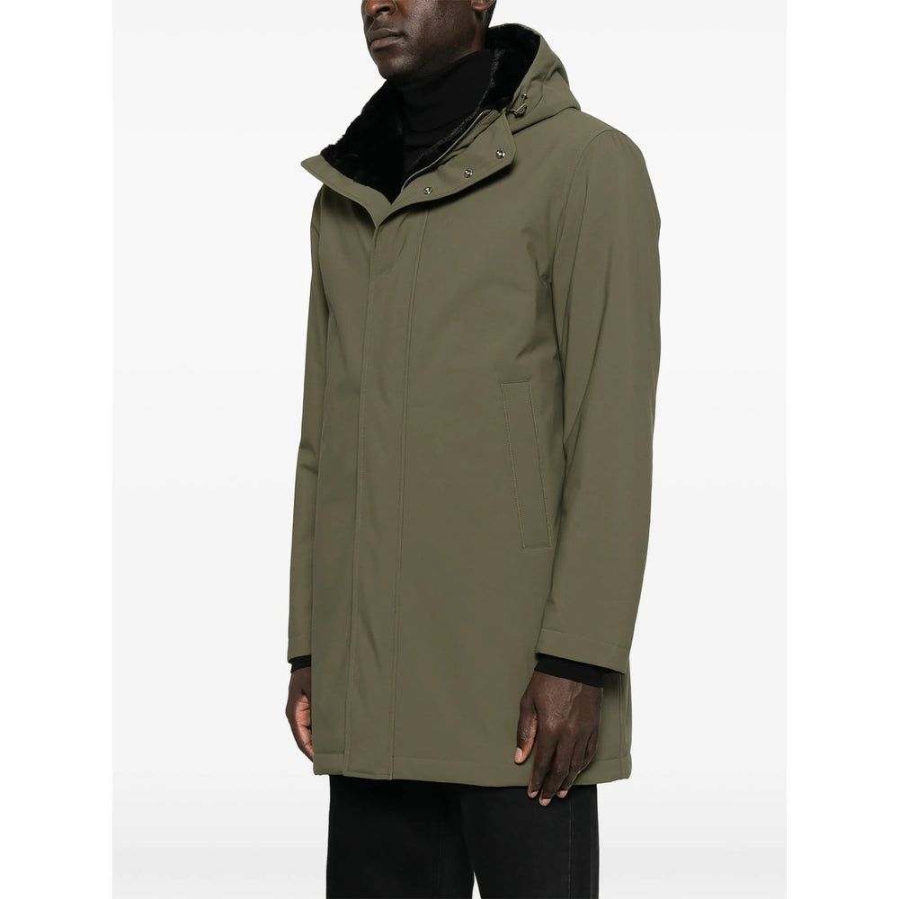 Herno Green Coats - Parkas Men HERNO