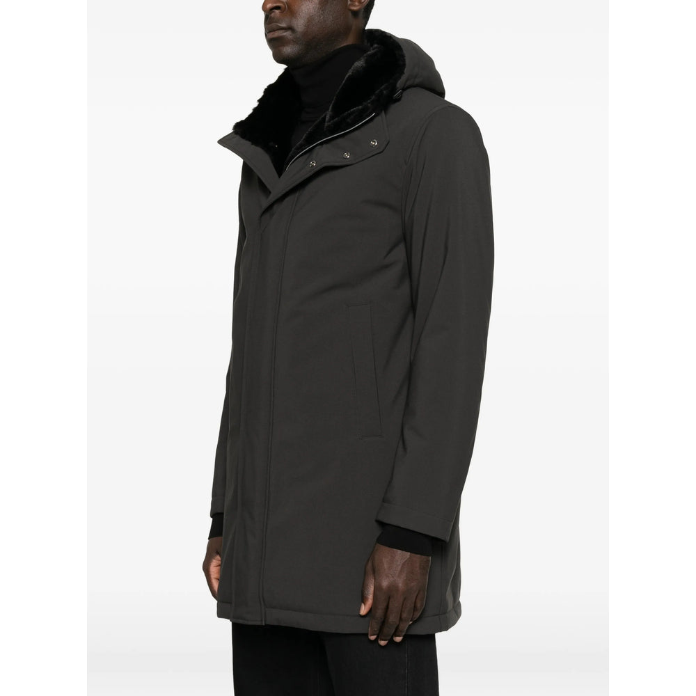 Herno Grey Coats - Parkas Men HERNO