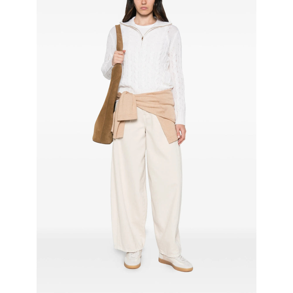 Max Mara Studio White Knitwear - Jumpers Women MAX MARA STUDIO