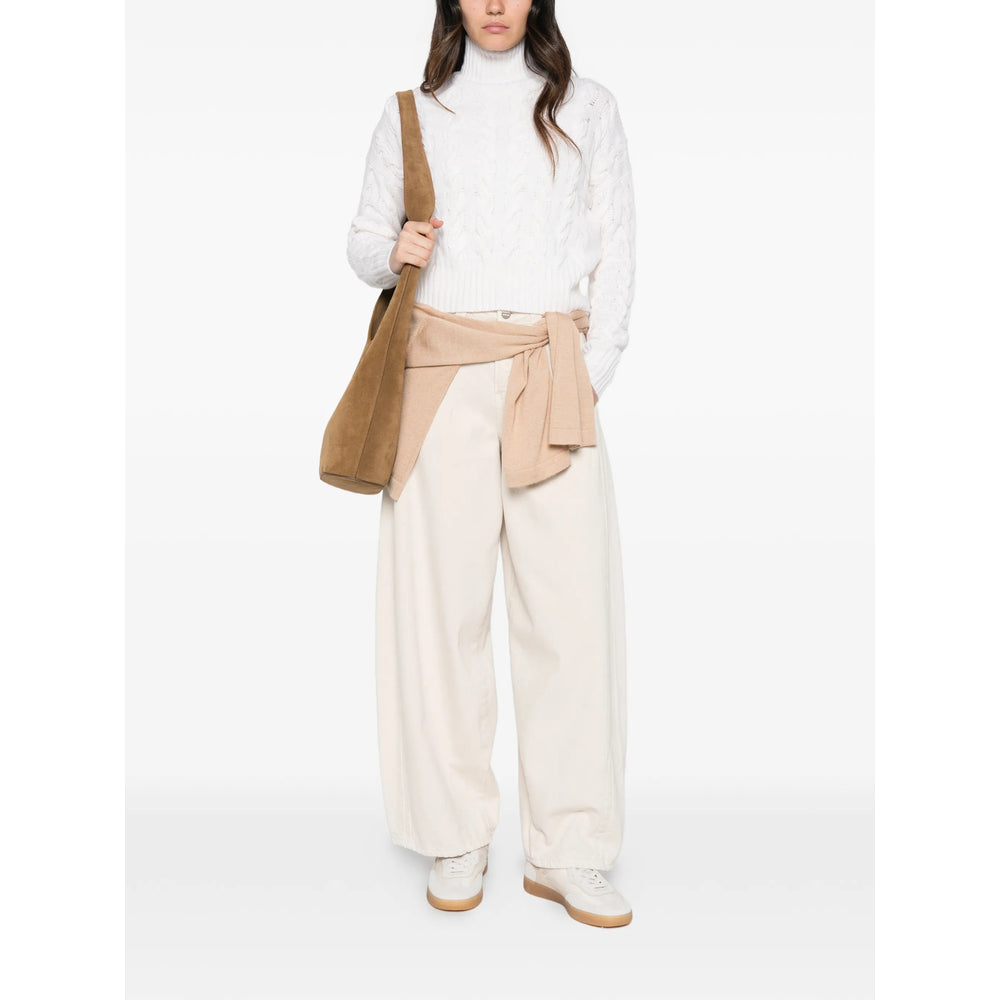 Max Mara Studio White Knitwear - Jumpers Women MAX MARA STUDIO
