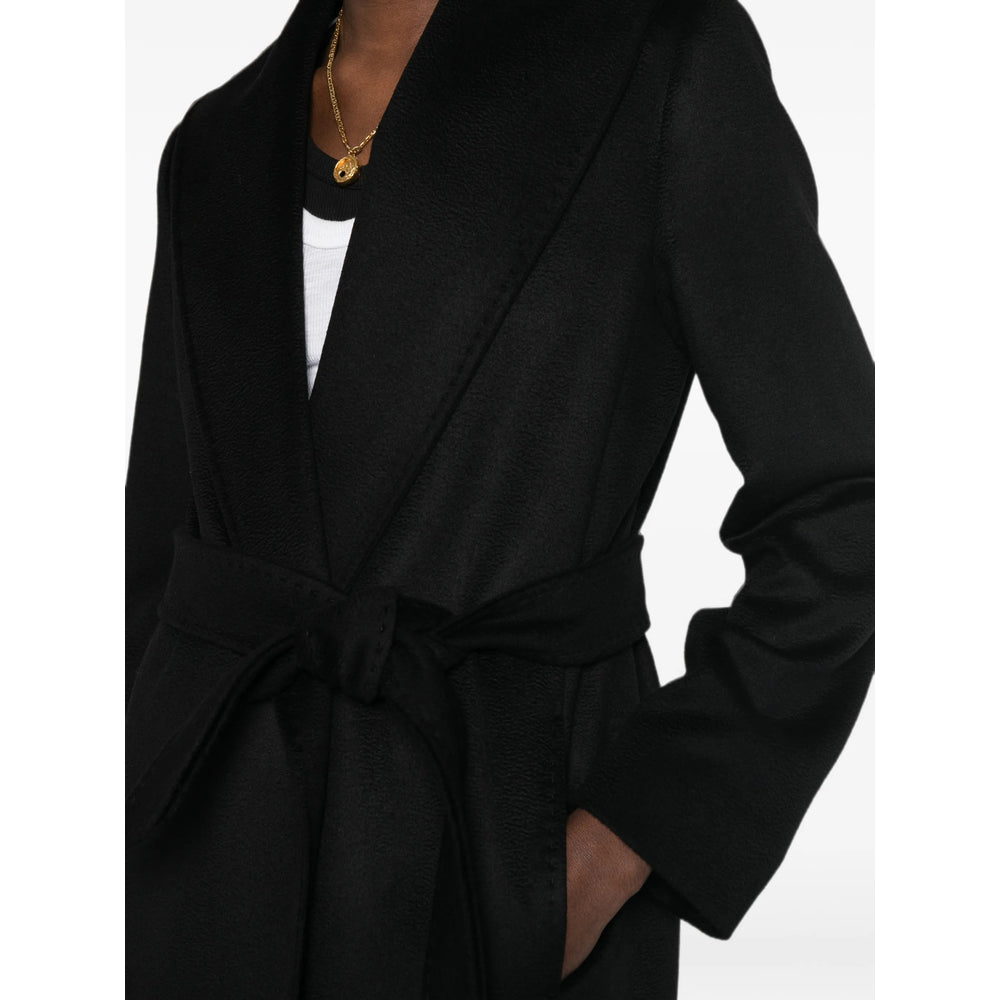 Max Mara Studio Black Coats - Double Breasted & Peacoats Women MAX MARA STUDIO