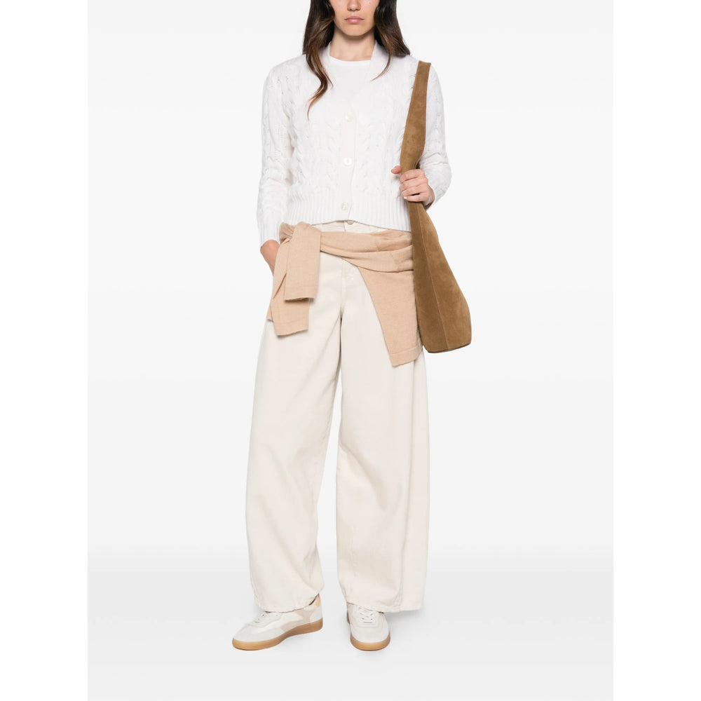 Max Mara Studio White Knitwear - Cardigans Women MAX MARA STUDIO