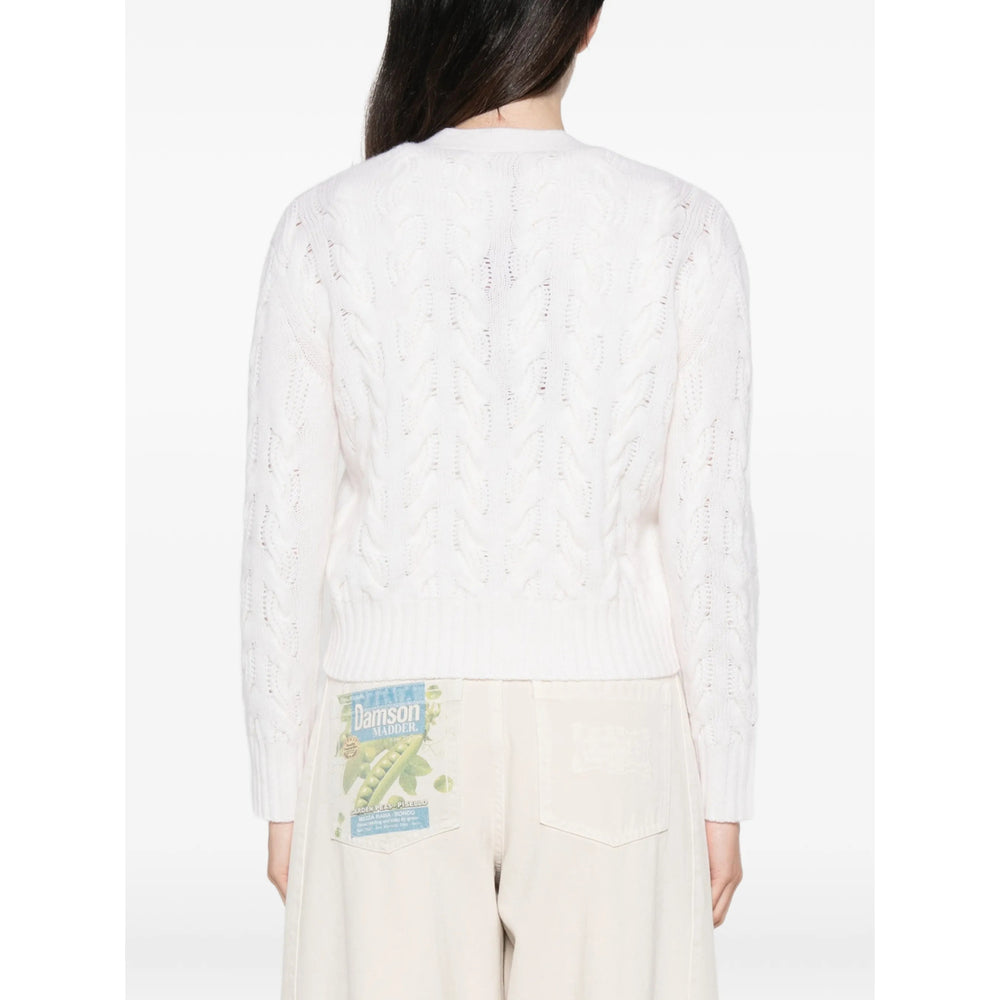 Max Mara Studio White Knitwear - Cardigans Women MAX MARA STUDIO