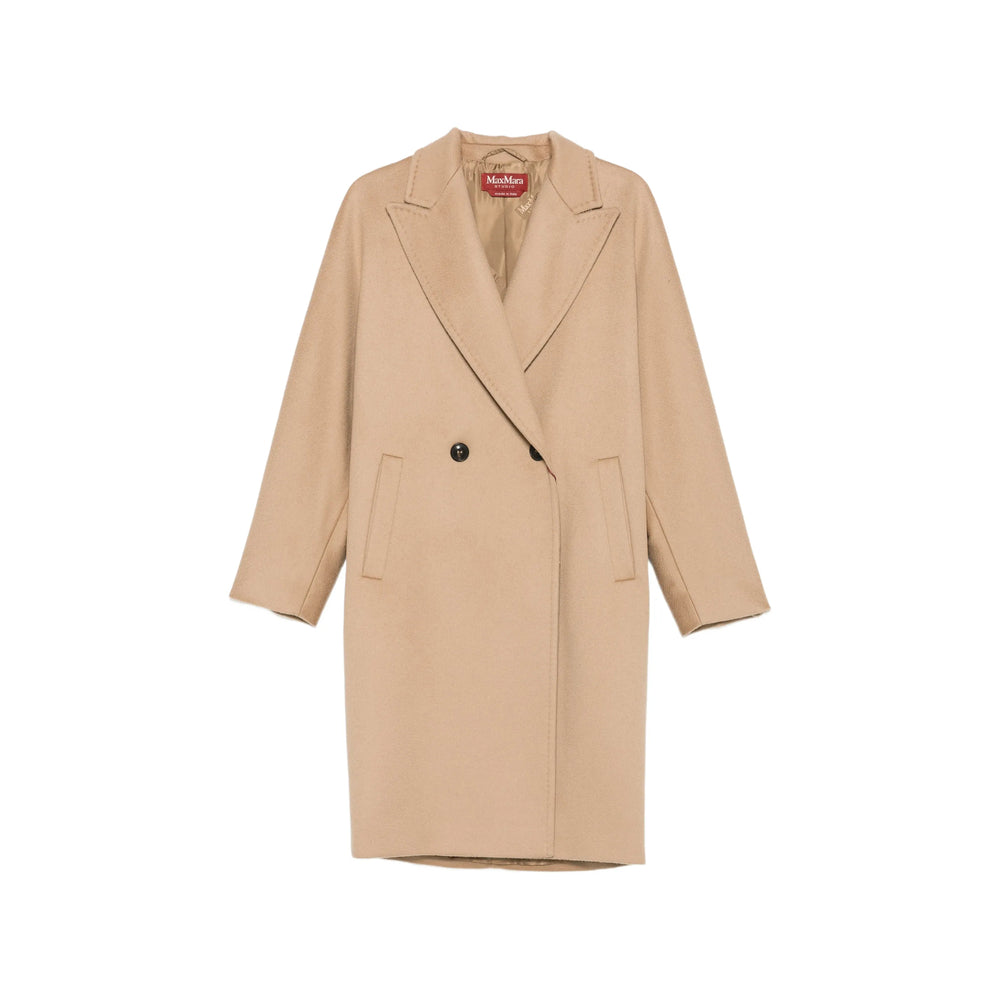 Max Mara Studio Neutrals Coats - Double Breasted & Peacoats Women MAX MARA STUDIO