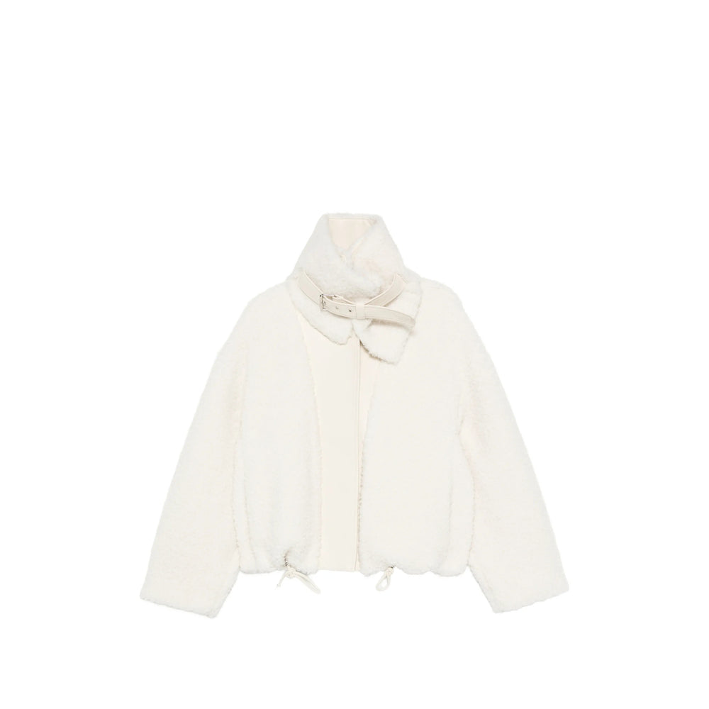 Sportmax White Jackets - Faux Fur & Shearling Jackets Women