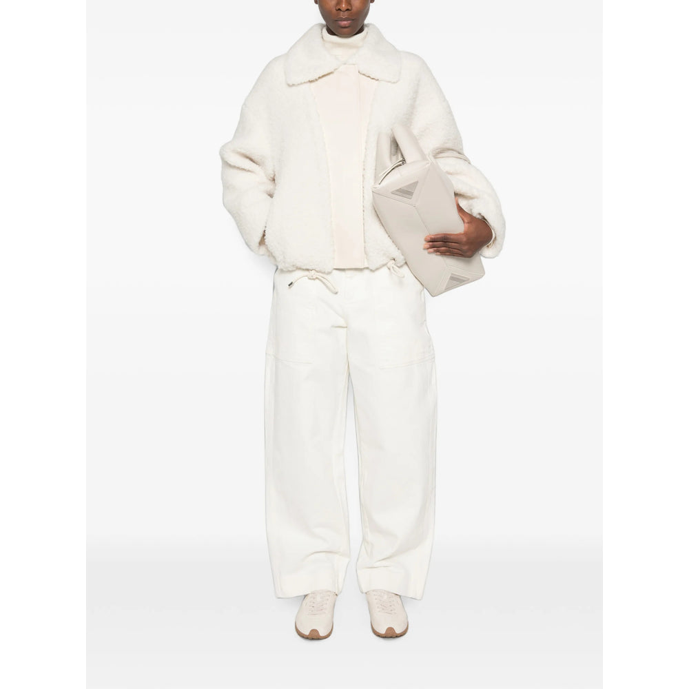 Sportmax White Jackets - Faux Fur & Shearling Jackets Women