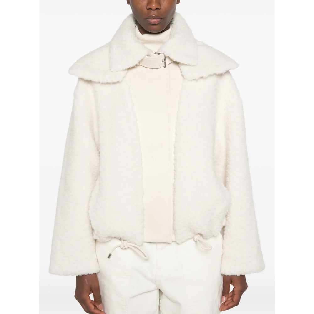 Sportmax White Jackets - Faux Fur & Shearling Jackets Women