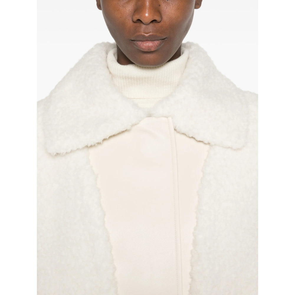 Sportmax White Jackets - Faux Fur & Shearling Jackets Women