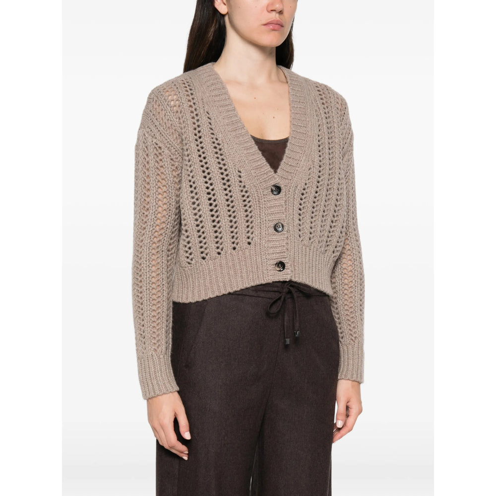 Max Mara Brown Knitwear - Cardigans Women MAX MARA