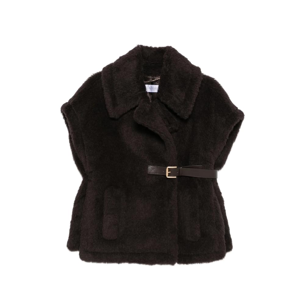 Max Mara Brown Jackets - Faux Fur & Shearling Jackets Women MAX MARA