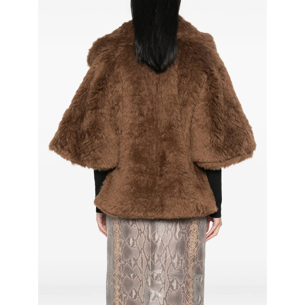 Max Mara Brown Jackets - Faux Fur & Shearling Jackets Women MAX MARA