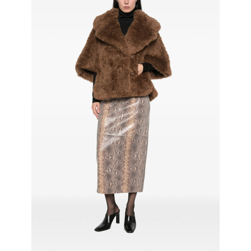 Max Mara Brown Jackets - Faux Fur & Shearling Jackets Women MAX MARA