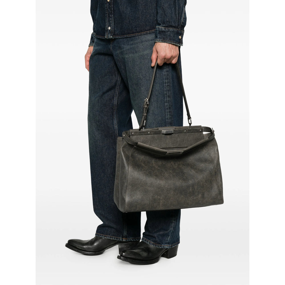 Fendi Grey Shoulder Bags Men FENDI