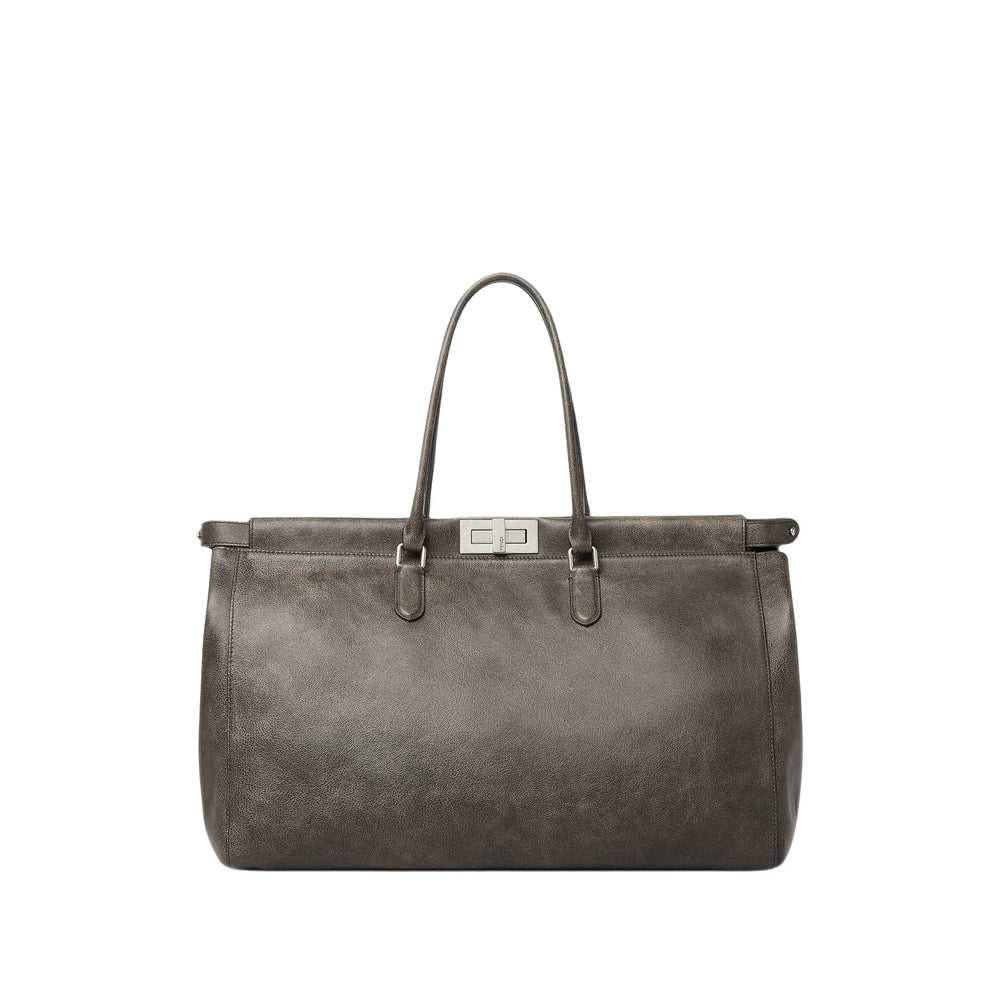 Fendi Grey Tote Bags Men FENDI
