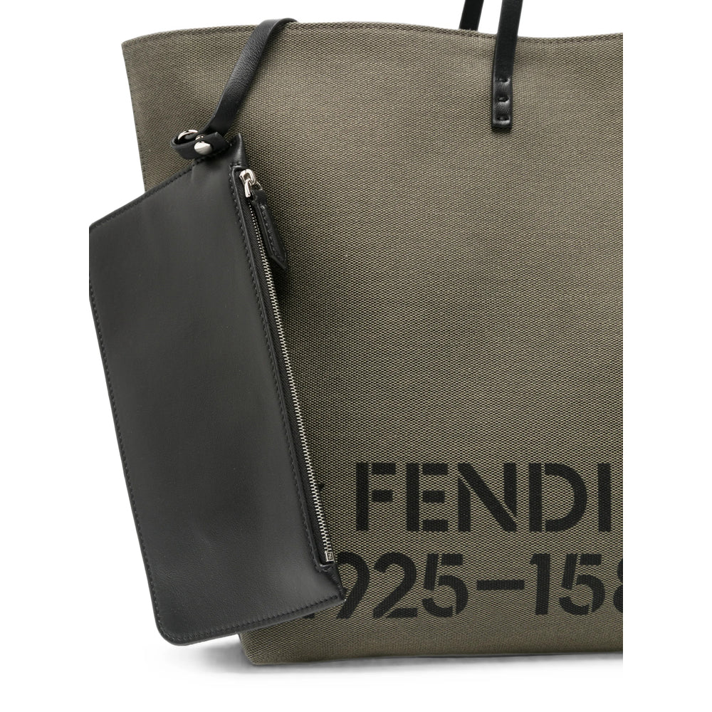 Fendi Grey Tote Bags Men FENDI