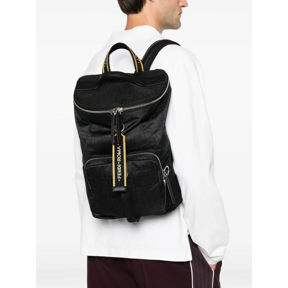 Fendi Black Backpacks Men FENDI