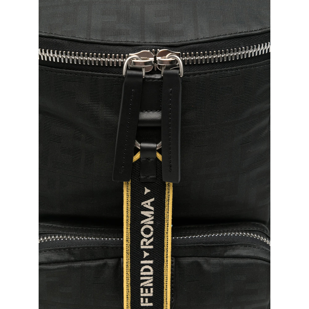 Fendi Black Backpacks Men FENDI