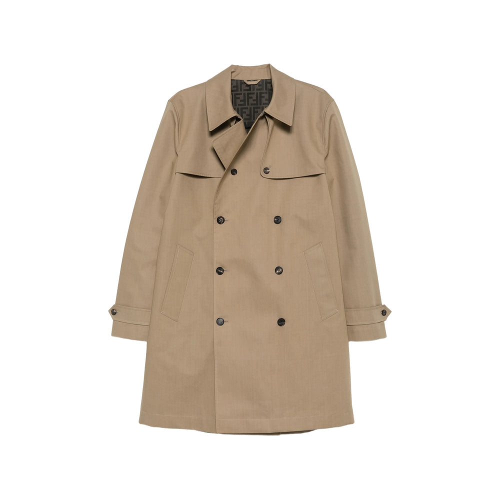 Fendi Neutrals Coats - Trench Coats Men FENDI