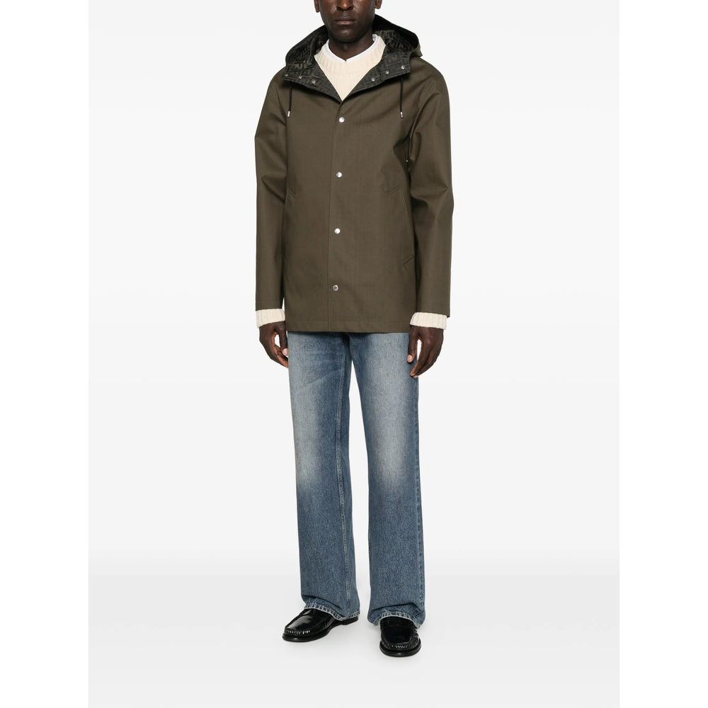 Fendi Green Coats - Parkas Men FENDI