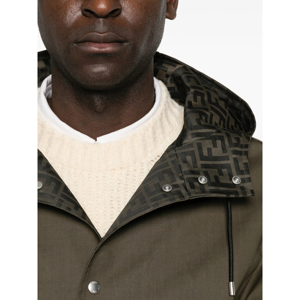 Fendi Green Coats - Parkas Men FENDI