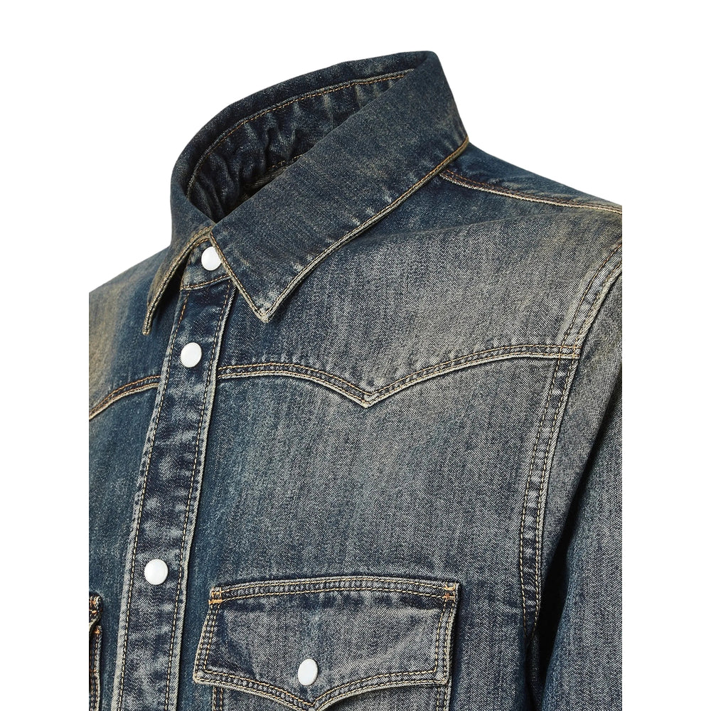 Fendi Blue Shirts Men FENDI
