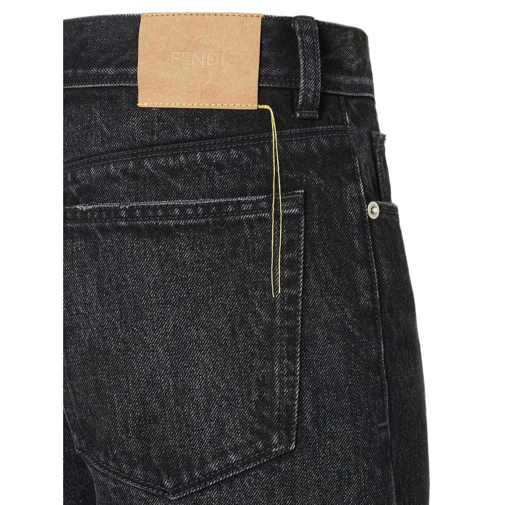 Fendi Black Denim - Regular & Straight-Leg Jeans Men FENDI